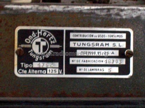 Iris 6 T-1752; Tungsram Radio S.L. (ID = 1465402) Radio