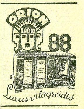 Tungsram Orion 88; Orion; Budapest (ID = 1876547) Radio