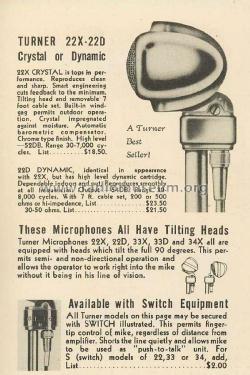 22 X ; Turner Co. The; (ID = 1802842) Microphone/PU