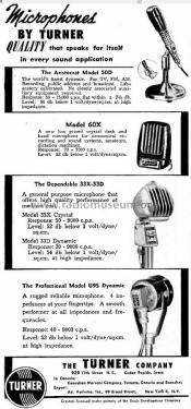 Crystal Microphone 33X; Turner Co. The; (ID = 1792169) Microphone/PU