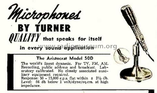 Aristocrat Dynamic Microphone 50D; Turner Co. The; (ID = 1792150) Microphone/PU