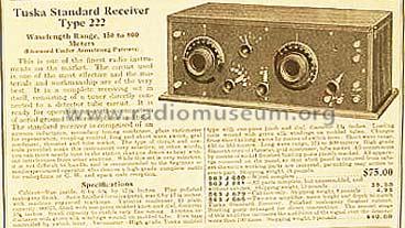 Standard Receiver 222 ; Tuska Co., The C.D.; (ID = 669850) Radio