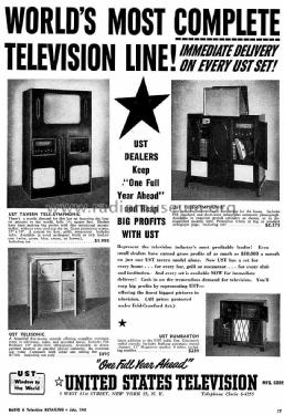 UST Telesonic ; U. S. Television; (ID = 1250282) TV Radio