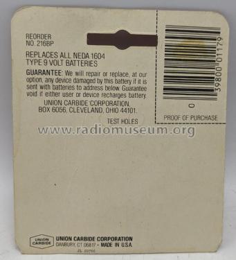 Eveready General Purpose 9V 216BP; UCAR, Union Carbide (ID = 2955069) Aliment.