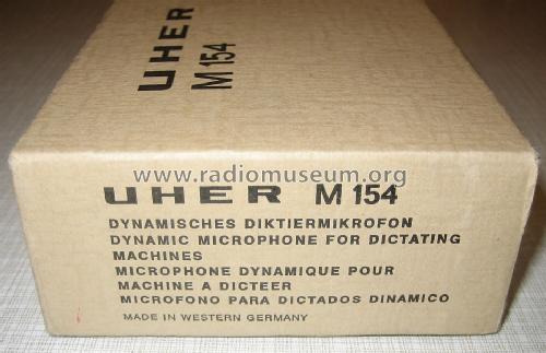 Dynamisches Diktiermikrofon M154; Uher Werke; München (ID = 1151623) Microphone/PU