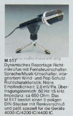 M517; Uher Werke; München (ID = 631780) Microphone/PU