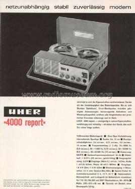 Report 4000; Uher Werke; München (ID = 720286) R-Player