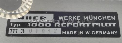 Report Pilot 1000; Uher Werke; München (ID = 2621877) Enrég.-R