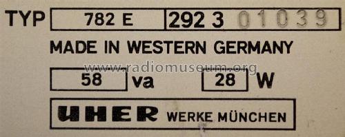 Royal Stereo 782E; Uher Werke; München (ID = 2249445) Sonido-V