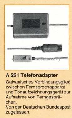 Telefon-Adapter A261; Uher Werke; München (ID = 1597069) Telephony