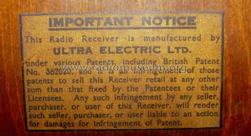 22; Ultra Electric Ltd.; (ID = 956260) Radio