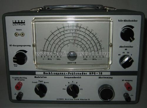 Hochfrequenz-Prüfsender HPG-18; Ultron-Elektronik (ID = 2604965) Equipment