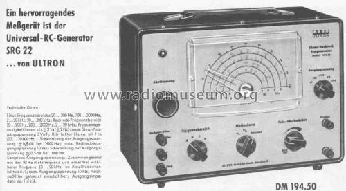 Universal-RC-Generator SRG22; Ultron-Elektronik (ID = 387063) Equipment