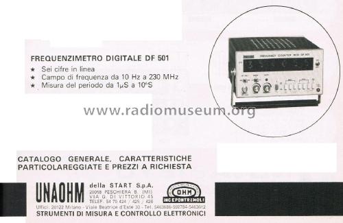 Frequency Counter DF 501; Unaohm Start, Ohm, E (ID = 2748662) Equipment