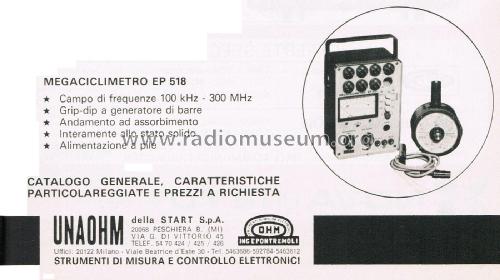 Megaciclimetro EP 518; Unaohm Start, Ohm, E (ID = 2748860) Equipment