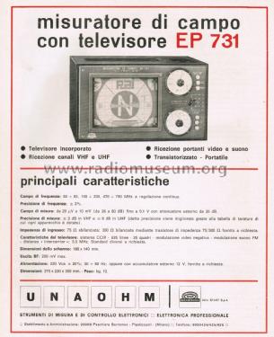 Misuratore di Campo con Televisore EP 731; Unaohm Start, Ohm, E (ID = 2736536) Equipment