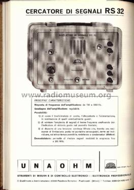 Rivelatore di segnali - Signal Tracer RS32; Unaohm Start, Ohm, E (ID = 2598989) Equipment