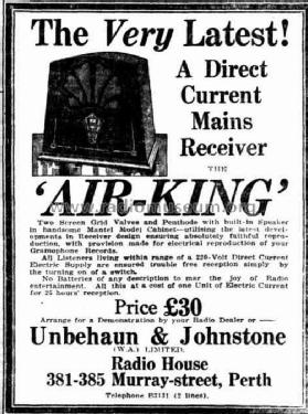 Air King ; Unbehaun & Johnstone (ID = 2213458) Radio