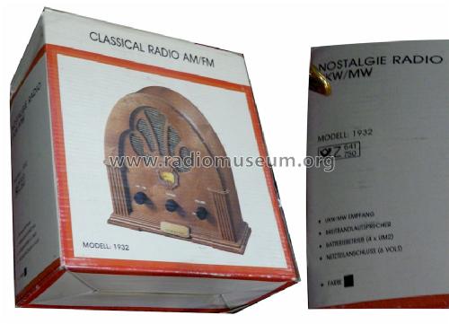 Classical Radio AM/FM - Nostalgie Radio UKW/MW 1932; UNBEKANNTE FIRMA D / (ID = 1215563) Radio