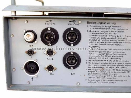 Tragbare elektroakustische Anlage TELA 74; Ultraschalltechnik (ID = 1299210) Militar