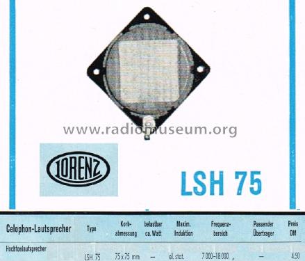 Lautsprecherchassis LSH 75; Lorenz; Berlin, (ID = 2665190) Speaker-P