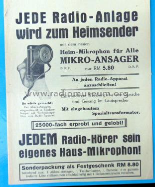 Mikro-Ansager Kapselform; UNBEKANNTE FIRMA D / (ID = 2502671) Microphone/PU