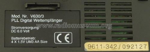 PLL Synthesizer Receiver - PLL Digital Weltempfänger V630/3; UNBEKANNTE FIRMA D / (ID = 2150844) Radio