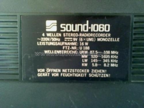 Sound - 4 Wellen Stereo Radiorecorder 1060; UNBEKANNTE FIRMA D / (ID = 2409844) Radio