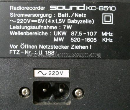 Sound KC-6510; TEC Dieter Beer; (ID = 2287876) Radio