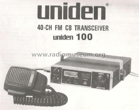 40-CH FM CB Transceiver 100; Uniden; Tokyo (ID = 1845580) Ciudadana