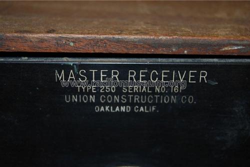 Master Receiver Type 250; Union Construction (ID = 1108793) Radio