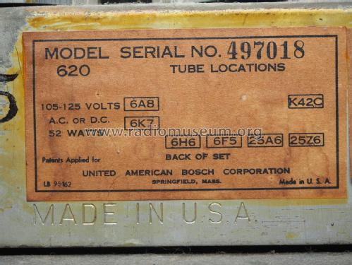620 ; United American (ID = 1922261) Radio