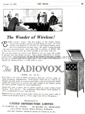 Radiovox CC4; United Distributors (ID = 2665858) Radio
