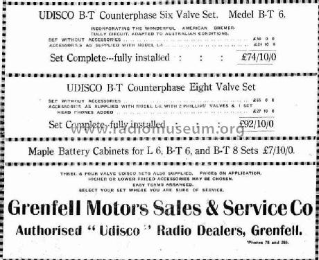 Udisco B.T. Counterphase Eight B-T 8; United Distributors (ID = 2662044) Radio