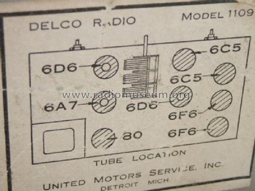 Delco 1109; United Motors (ID = 410325) Radio