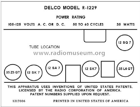 R-1229 ; United Motors (ID = 2938473) Radio