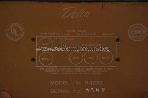 Delco R-1233 ; United Motors (ID = 518290) Radio