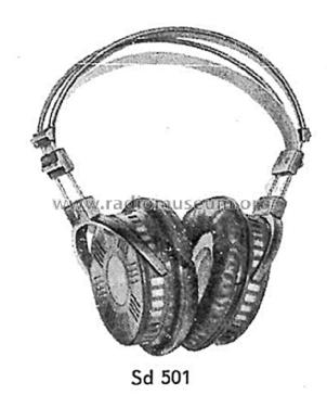 Dynamischer Stereo-Kopfhörer Sd 501; Unitra ZRK, Zaklady (ID = 1732470) Speaker-P