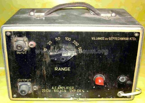 A.F. Amplifier EK 1; Villamos és (ID = 1473964) Equipment