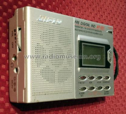 Aiply FM/MW/SW Hi-Sensitivity Minidigital Multi Band Receiver With Alarm Clock AP-951; Unknown - CUSTOM (ID = 2524380) Radio