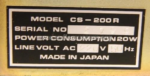 Asaki - Stereo Cassetterecorder CS-200 R; Unknown - CUSTOM (ID = 1826332) R-Player