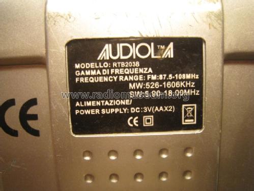 AM/FM/SW Receiver RTB2038; Audiola brand - see (ID = 1662058) Radio