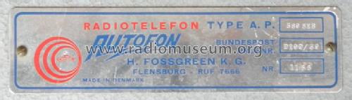 Autofon - Radiotelefon A.P. 569 SEB; Unknown - CUSTOM (ID = 1450949) Commercial TRX