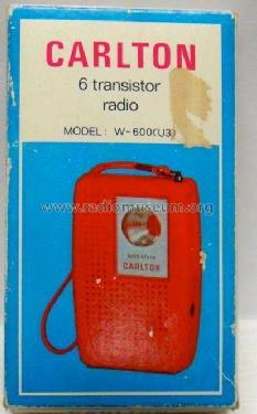 Carlton - Solid State - 6 Transistor Radio W-600 ; Unknown - CUSTOM (ID = 1736350) Radio