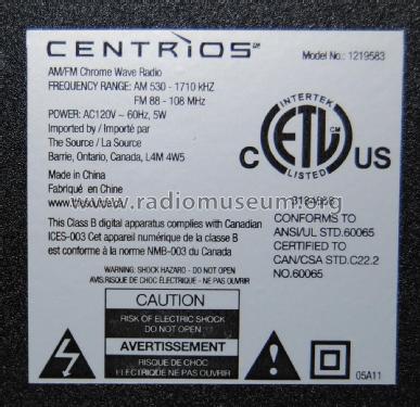 AM/FM Radio 1219583; Centrios Orbyx (ID = 2657580) Radio
