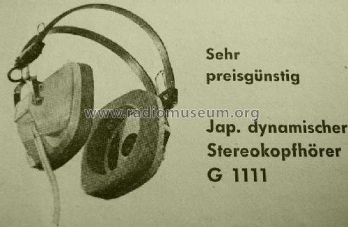 Dynamischer Stereokopfhörer G1111; Unknown - CUSTOM (ID = 2093477) Speaker-P