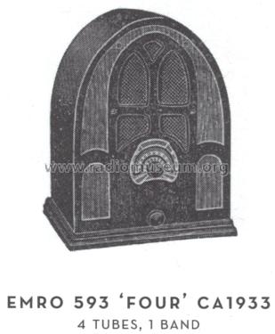 Emro 593 Four ; Unknown - CUSTOM (ID = 1595219) Radio