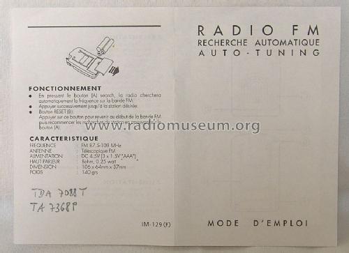 FM Autotuning Receiver ADLP IM-129; Unknown to us - (ID = 1678788) Radio