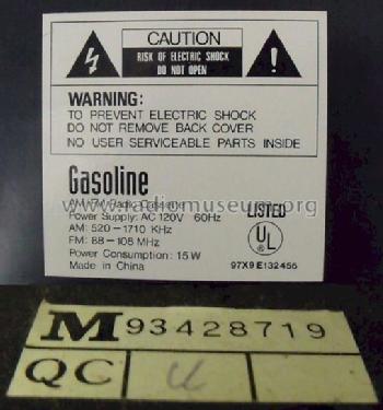 Gasoline Nonstop Pump Station AM/FM Radio Cassette ; Unknown - CUSTOM (ID = 991993) Radio