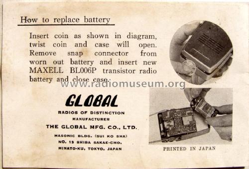 Transistor GR-711; Global Mfg. Co.; (ID = 477588) Radio